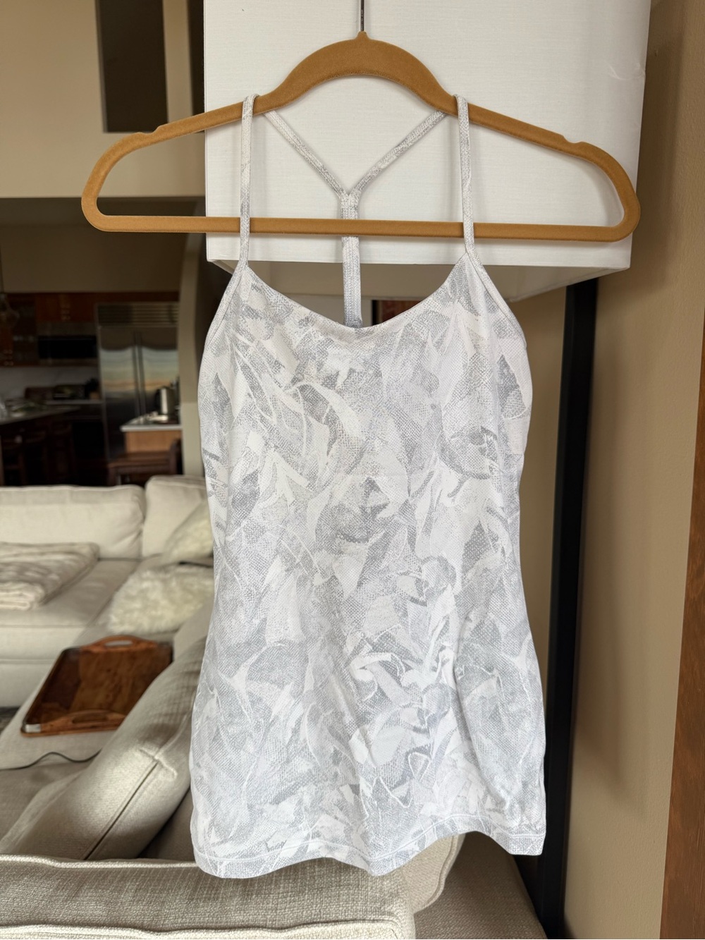 Lululemon Power Pose Tank | Jasmine White Multi/Alpine White | Size 6
